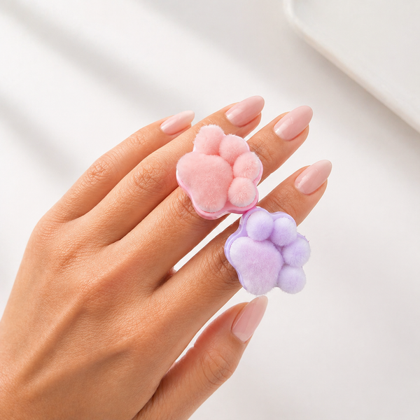 Fluffy Paw Finger Puff Ring