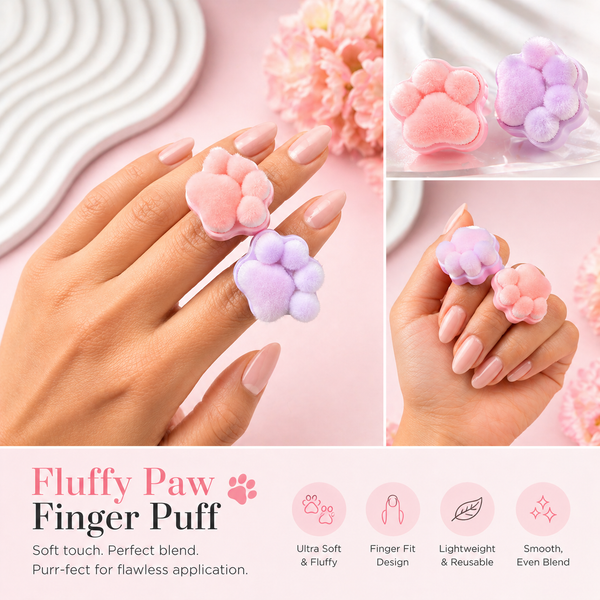 Fluffy Paw Finger Puff Ring