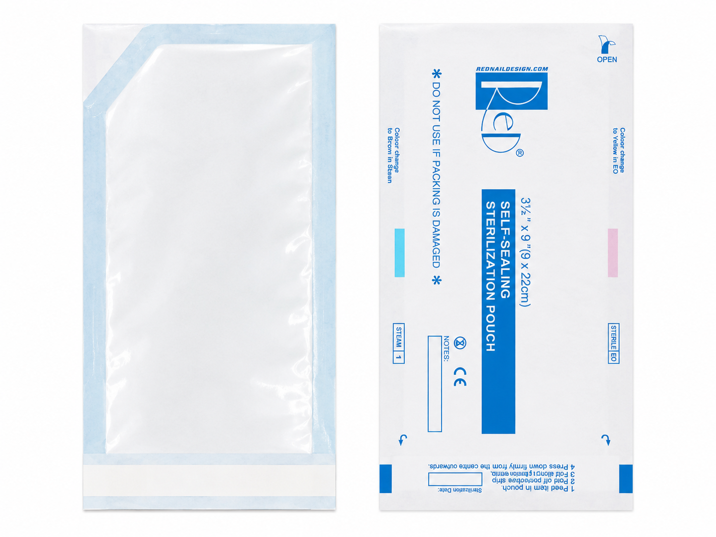 Self Seal Sterilization Pouches (9x22cm)