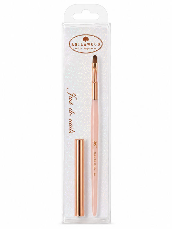 Rose Pearl Round Nail Brush
