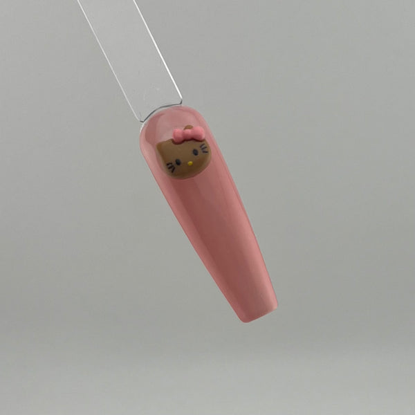 Glossy Brown HK with Pink Bow-10pcs