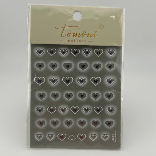 Airbrush Heart Nail Sticker