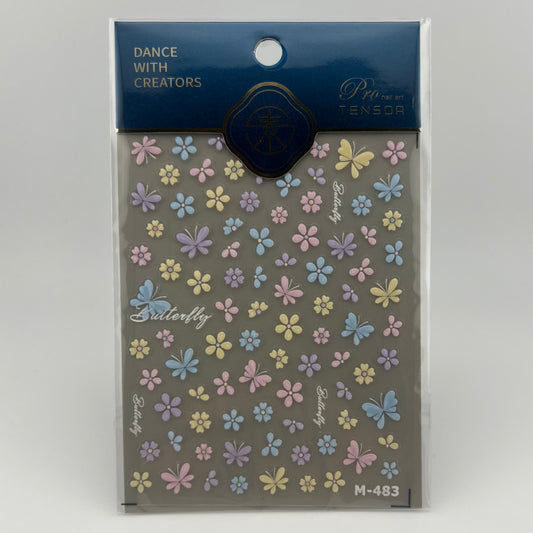 Pastel Flowers Nail Sticker