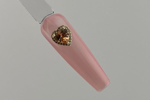 Champaign Big Heart Nail Charm