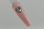 Clear Big Heart Nail Charm