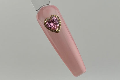 Pink Big Heart Nail Charm