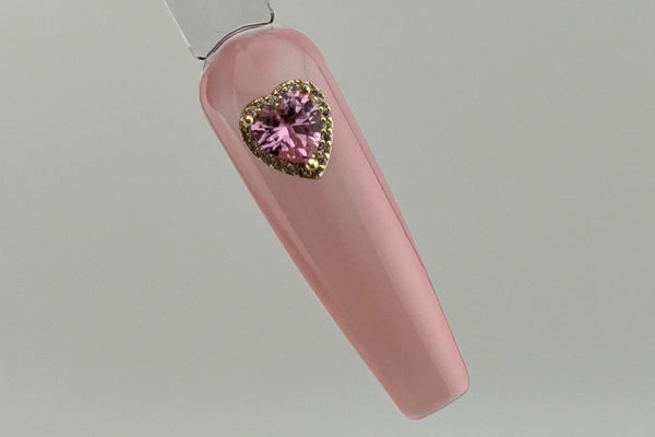 Pink Big Heart Nail Charm