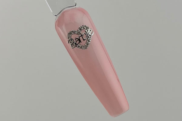 "Barbie" Heart Nail Charm