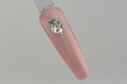 Heart With Crown Nail Charm