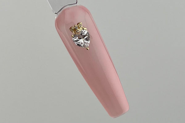 Heart with Crown Nail Charm