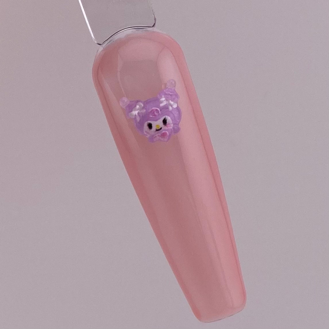 Purple Kuromi Head Kawaii Nail Charm