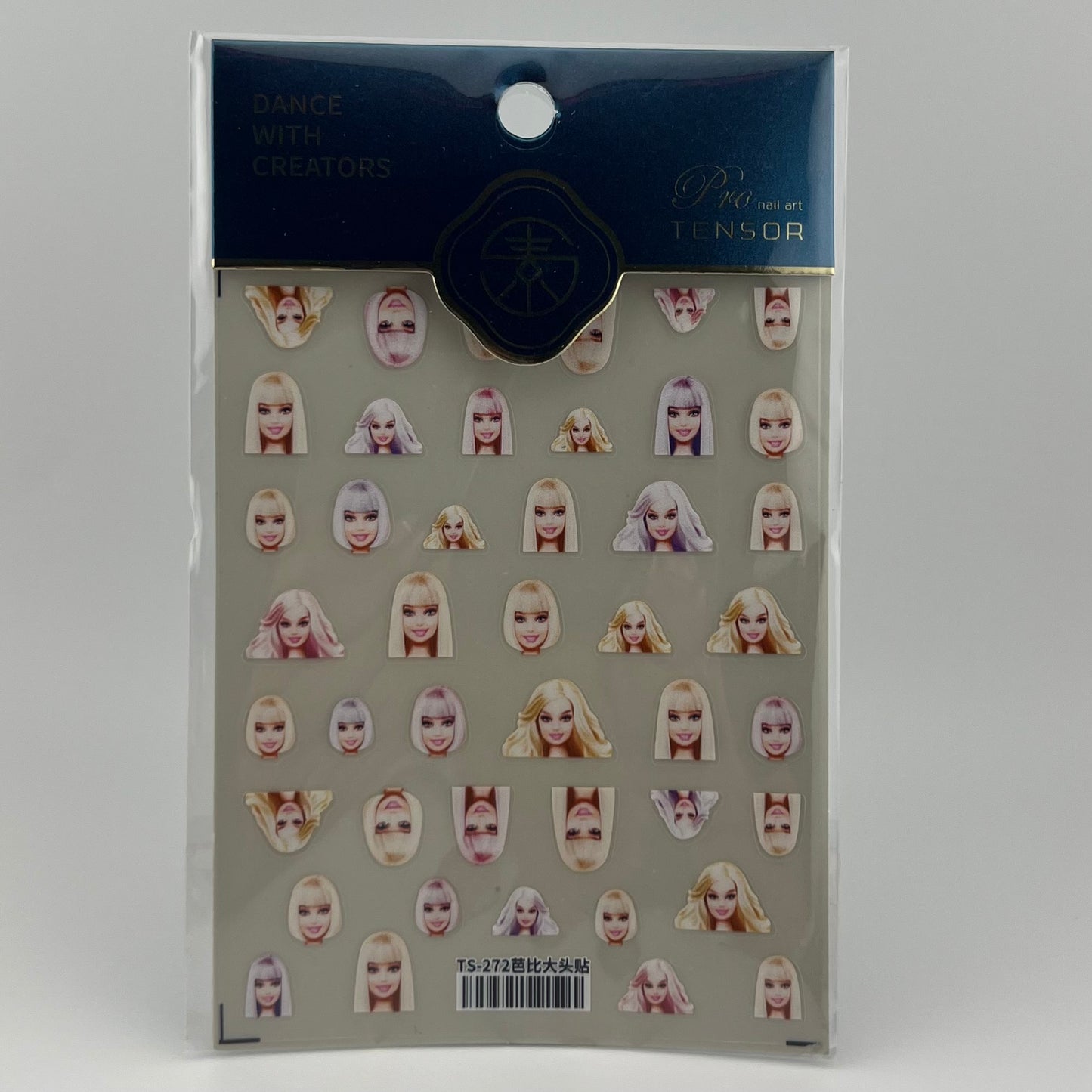 Barbie Head Nail Sticker