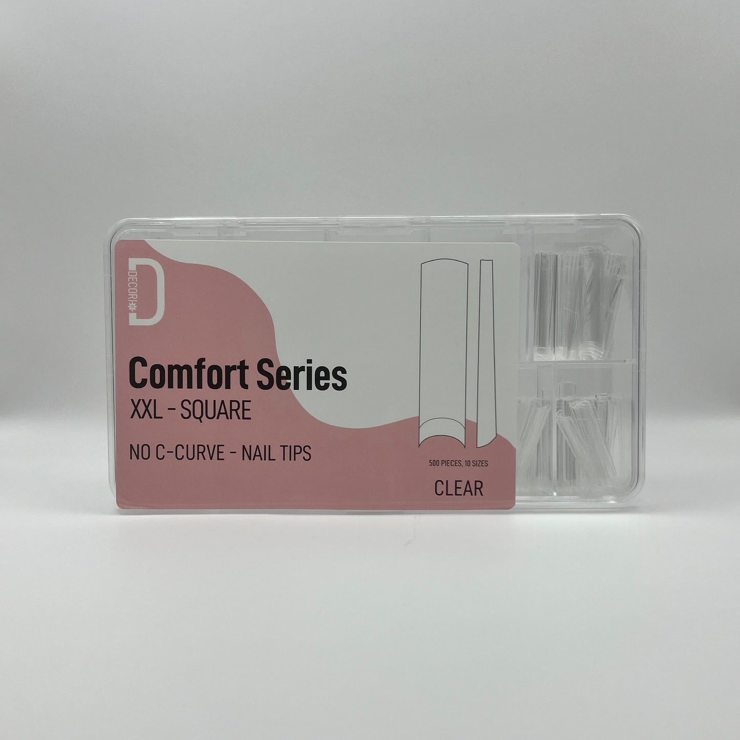 Decori Clear XXL- Square Nail Tips