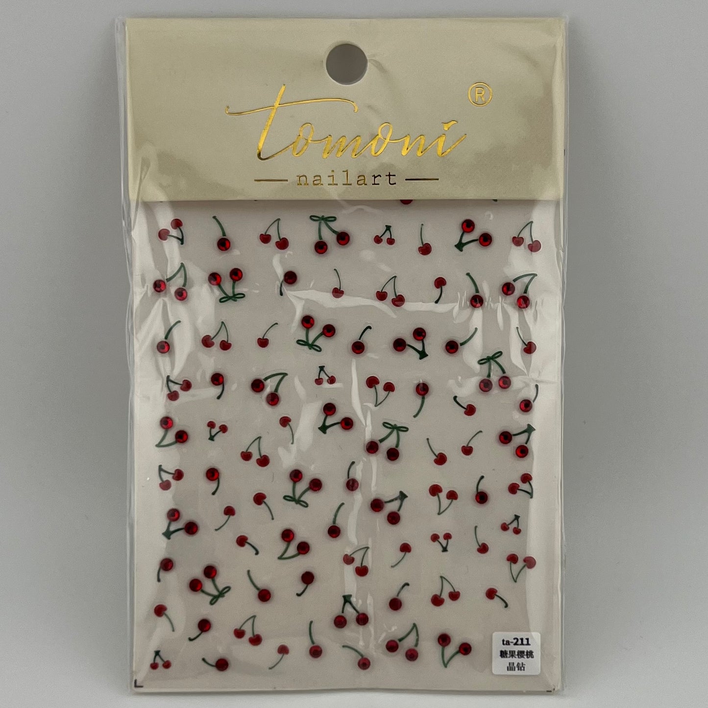 Embossed Red Cherry Sticker