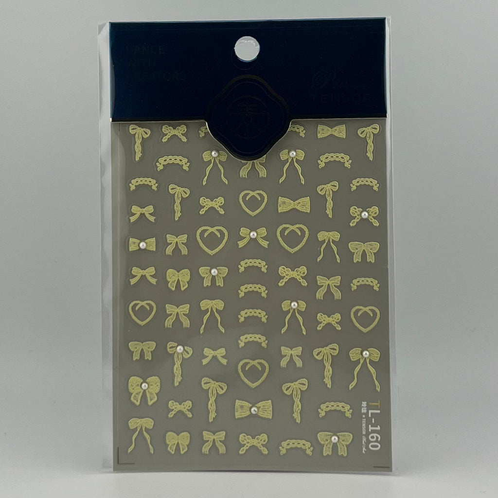 Lace Bows Nail Sticker