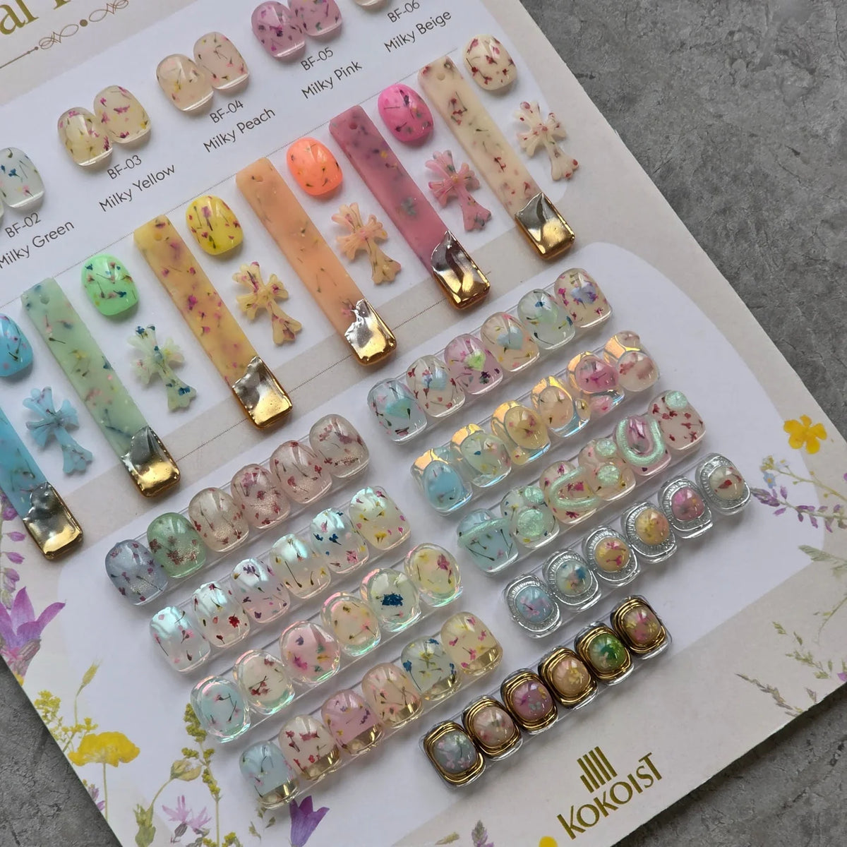 KOKOIST Botanical Flower Gel nail art inspiration
