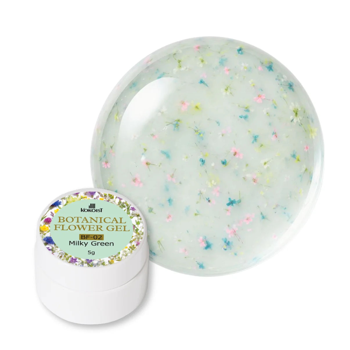 Botanical Flower Gel BF-02 Milky Green