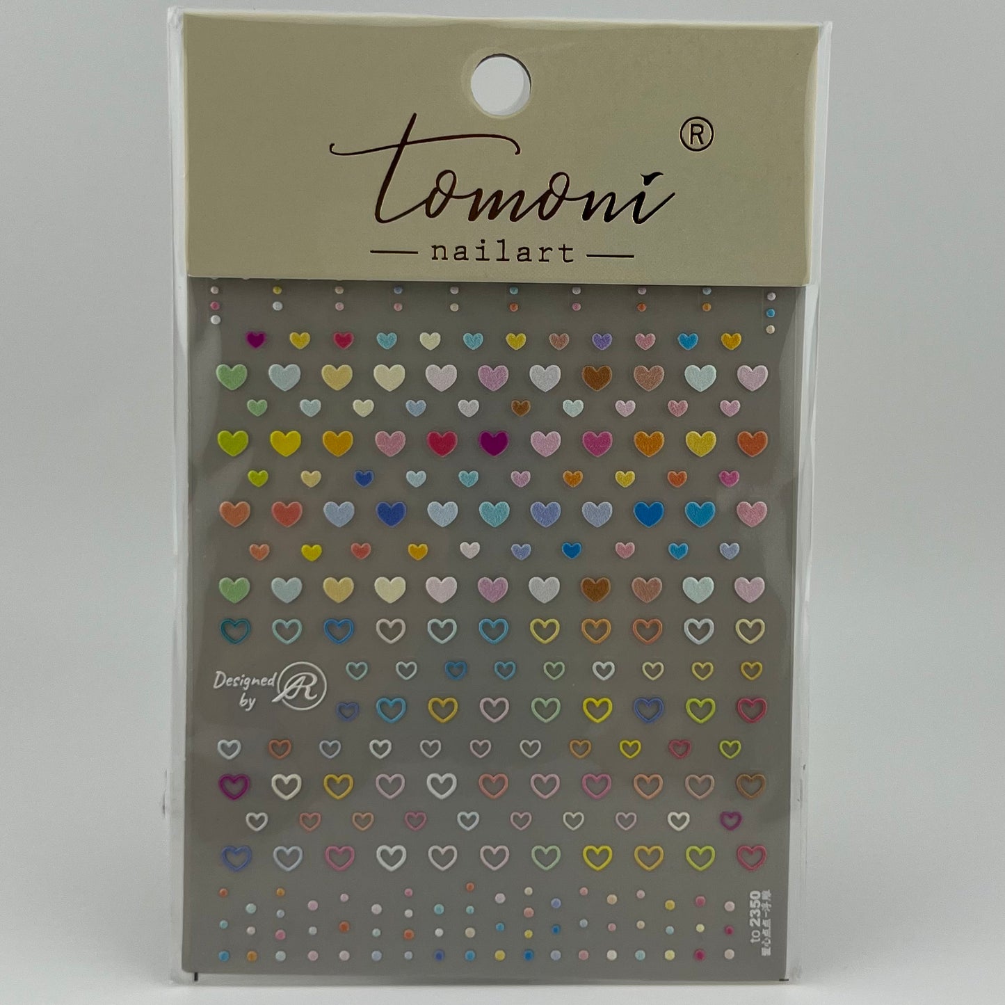 Multi Color Heart Nail Sticker