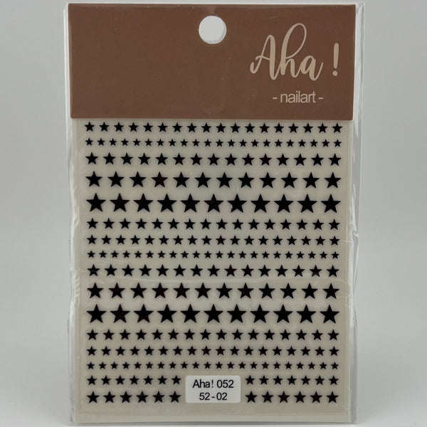 Aha Black Star Nail Sticker