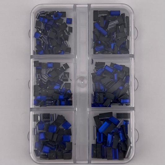 Royal Blue Square Rhinestones