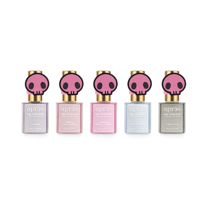 Kuromi Caty Eye Gel Couleur (HEMA-Free) W/ Pink Skull Cap Accessory (Set Of 5)