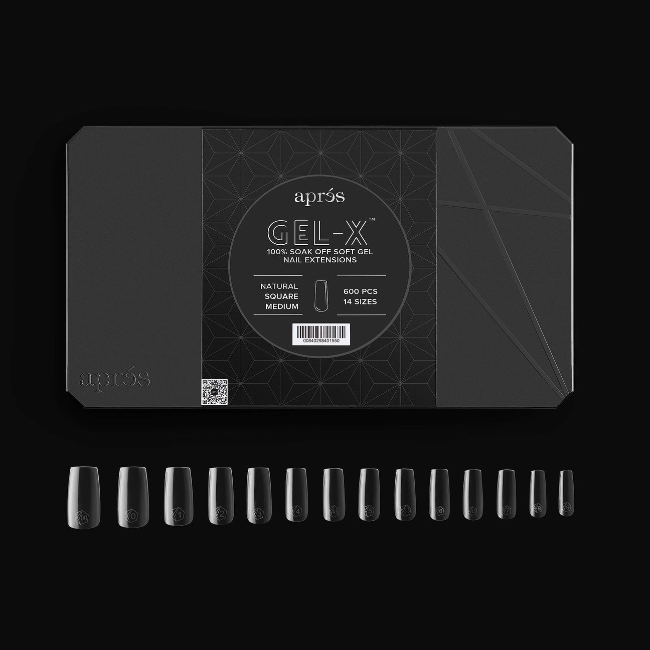 GEL-X 2.0 NATURAL SQUARE TIPS 600 PCS