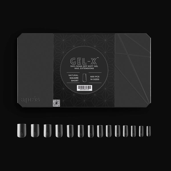 GEL-X 2.0 NATURAL SQUARE TIPS 600 PCS