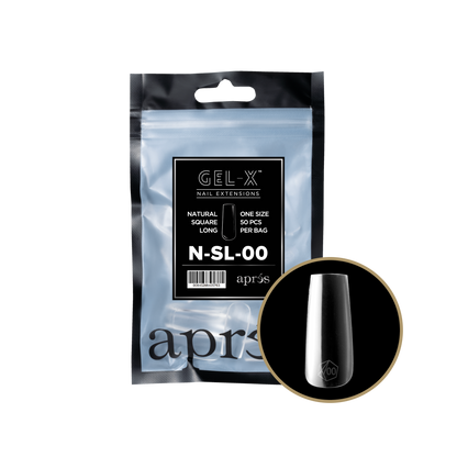 Natural Square Long Refill Tips