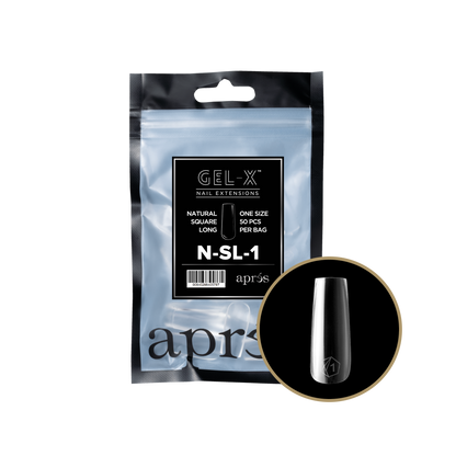 Natural Square Long Refill Tips