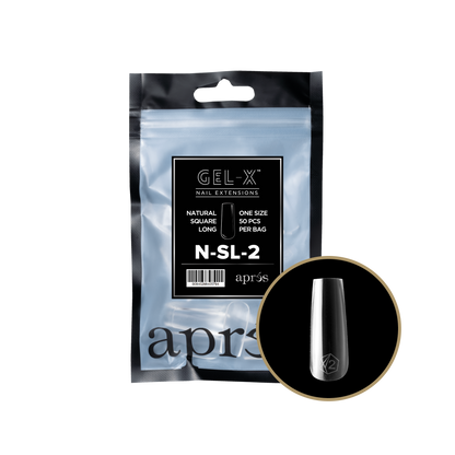 Natural Square Long Refill Tips