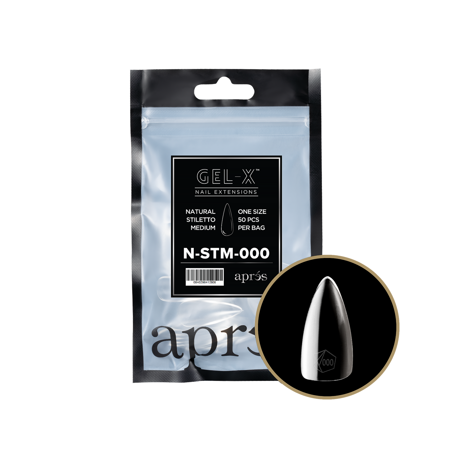 Natural Stiletto Medium Refill Tips