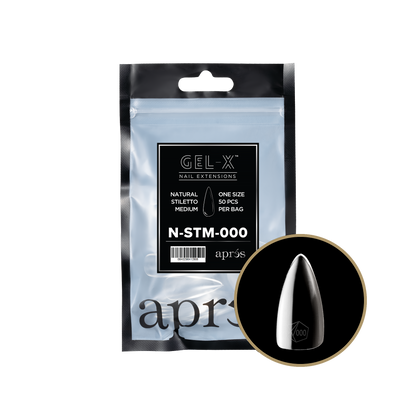 Natural Stiletto Medium Refill Tips