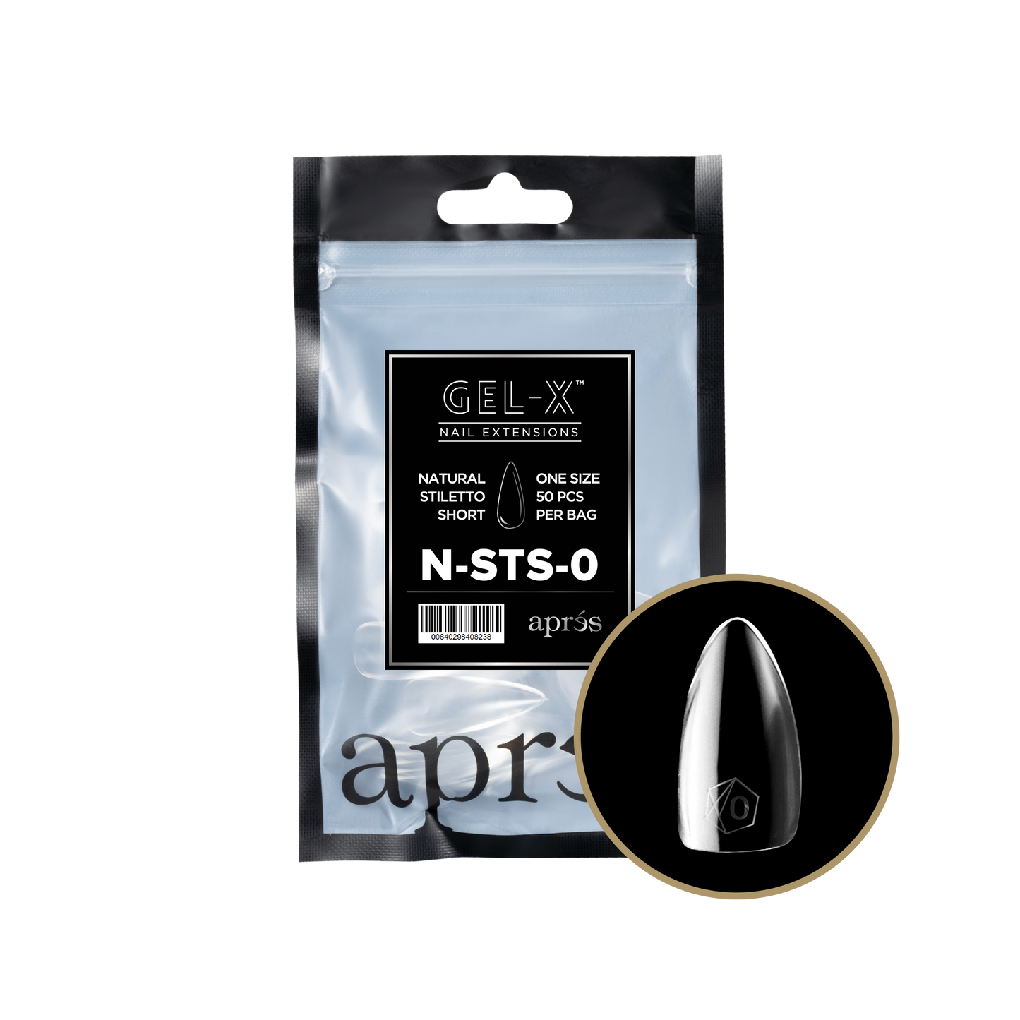 Natural Stiletto Short Refill Tips