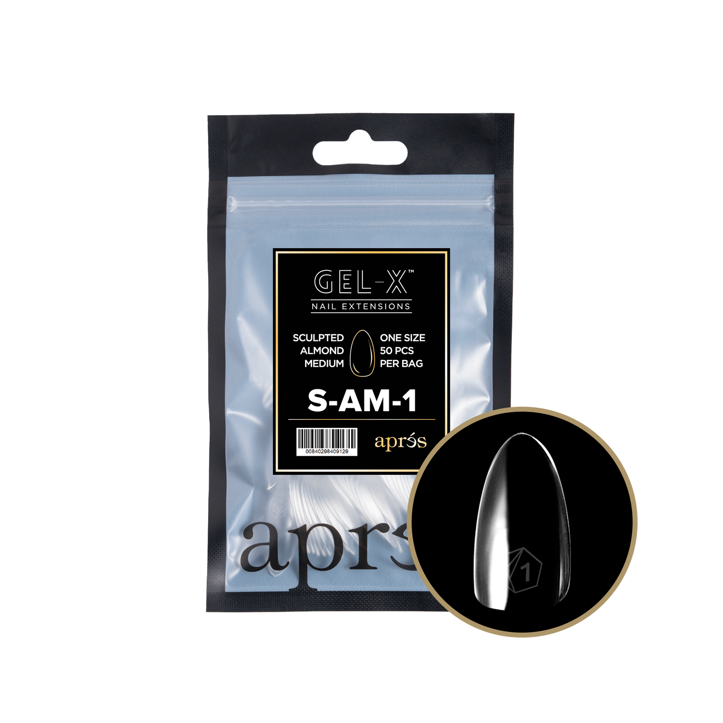 Sculpted Almond Medium Refill Tips