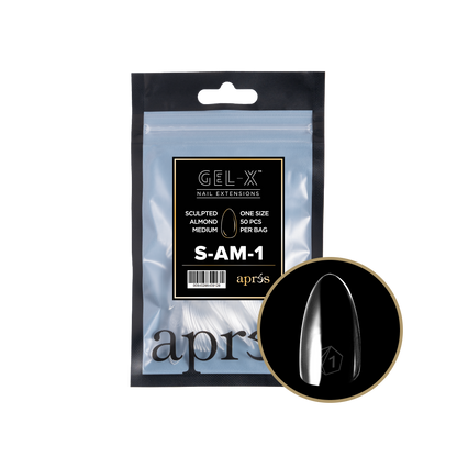 Sculpted Almond Medium Refill Tips