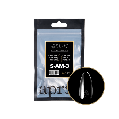 Sculpted Almond Medium Refill Tips