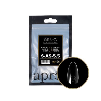 Sculpted  Almond Short Refill Tips