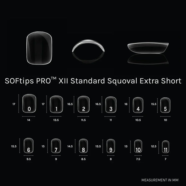 SOFTIPS PRO™ XII - Standard Squoval Extra Short