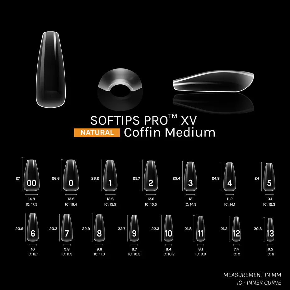 SOFTIPS PRO™ XV NATURAL - COFFIN MEDIUM