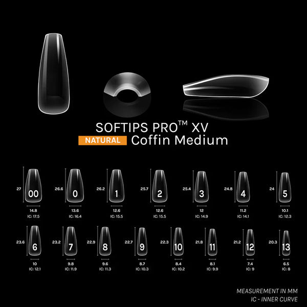 SOFTIPS PRO™ XV NATURAL - COFFIN MEDIUM