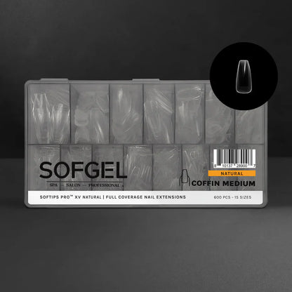 SOFTIPS PRO™ XV NATURAL - COFFIN MEDIUM