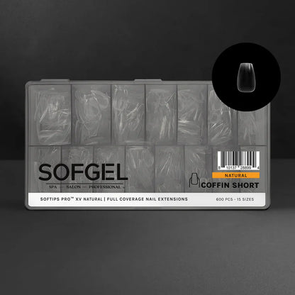 SOFTIPS PRO™ XV NATURAL - COFFIN SHORT