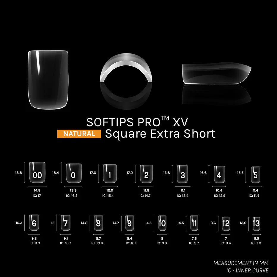 SOFTIPS PRO™ XV NATURAL - SQUARE EXTRA SHORT