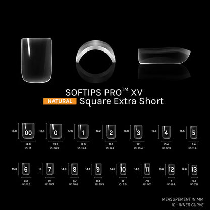 SOFTIPS PRO™ XV NATURAL - SQUARE EXTRA SHORT