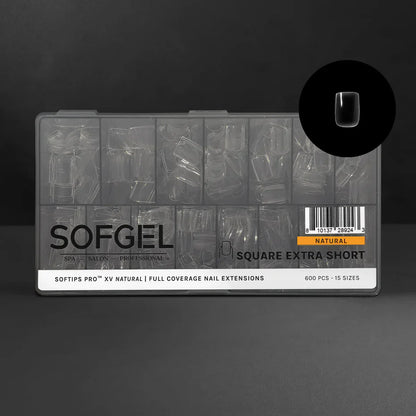 SOFTIPS PRO™ XV NATURAL - SQUARE EXTRA SHORT