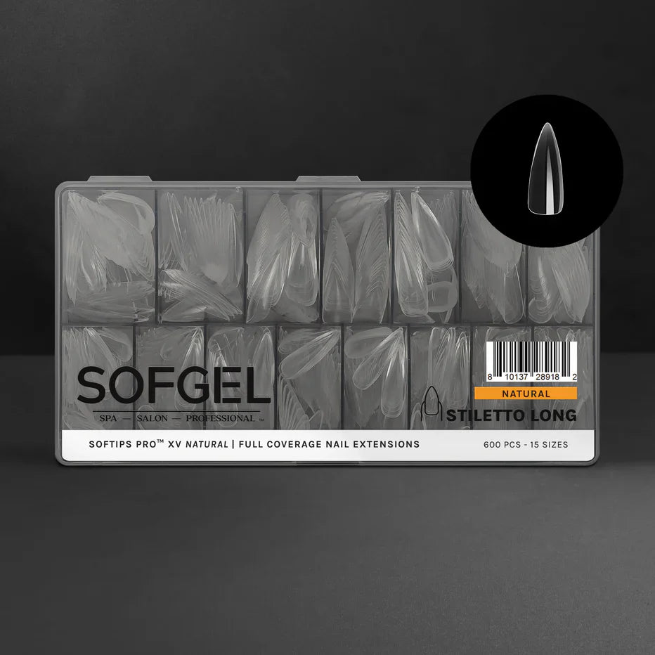 SOFTIPS PRO™ XV NATURAL - STILETTO LONG