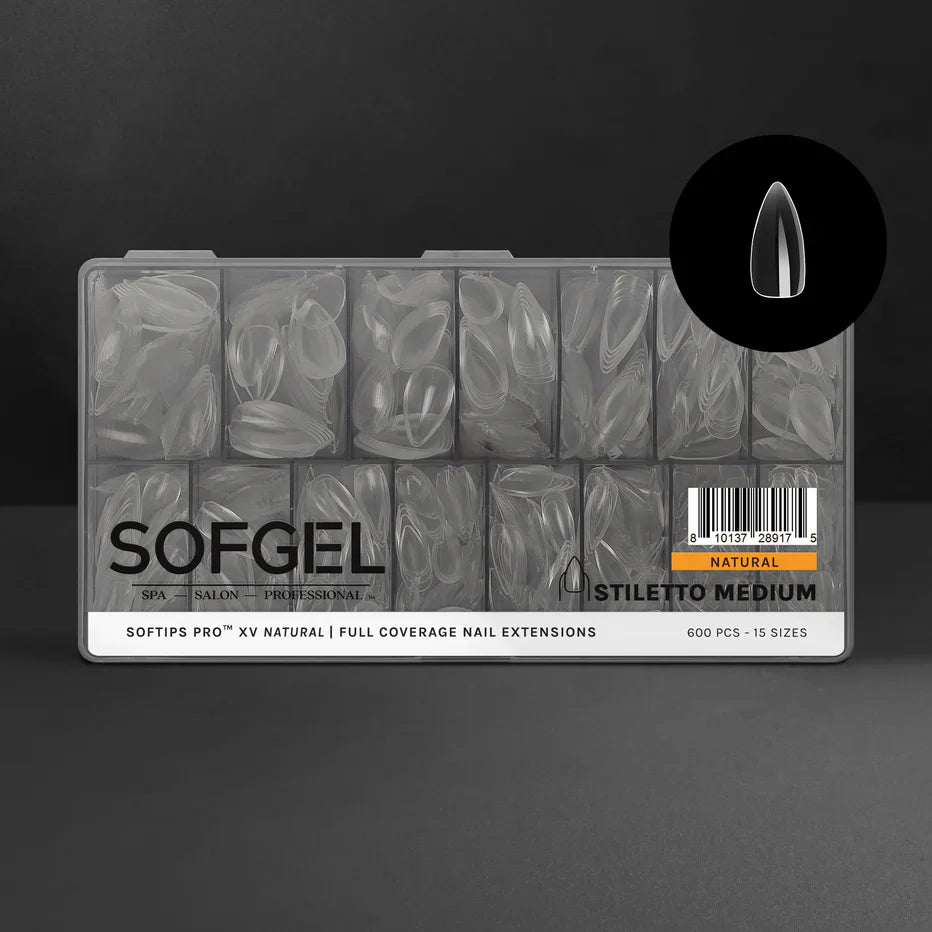 SOFTIPS PRO™ XV NATURAL - STILETTO MEDIUM