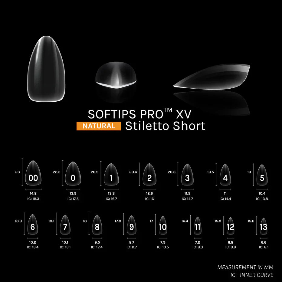 SOFTIPS PRO™ XV NATURAL - STILETTO SHORT