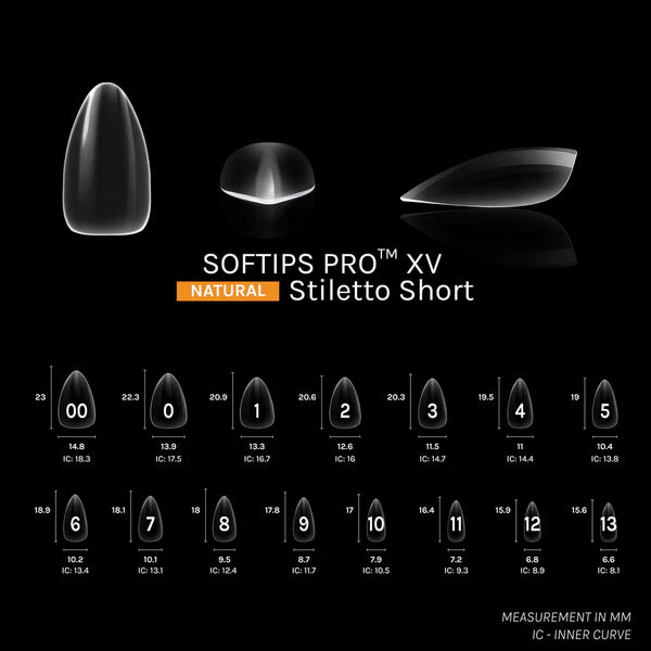 SOFTIPS PRO™ XV NATURAL - STILETTO SHORT