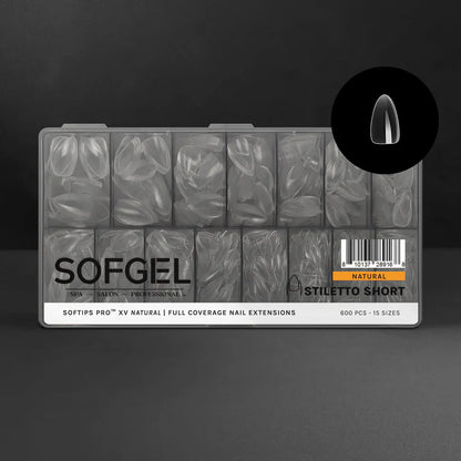 SOFTIPS PRO™ XV NATURAL - STILETTO SHORT
